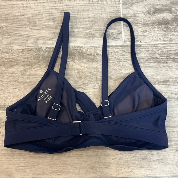 Athleta Size 36B/C 36 B C Dress Blue Twister Bikini Swimsuit Top #964874 - Picture 5 of 10